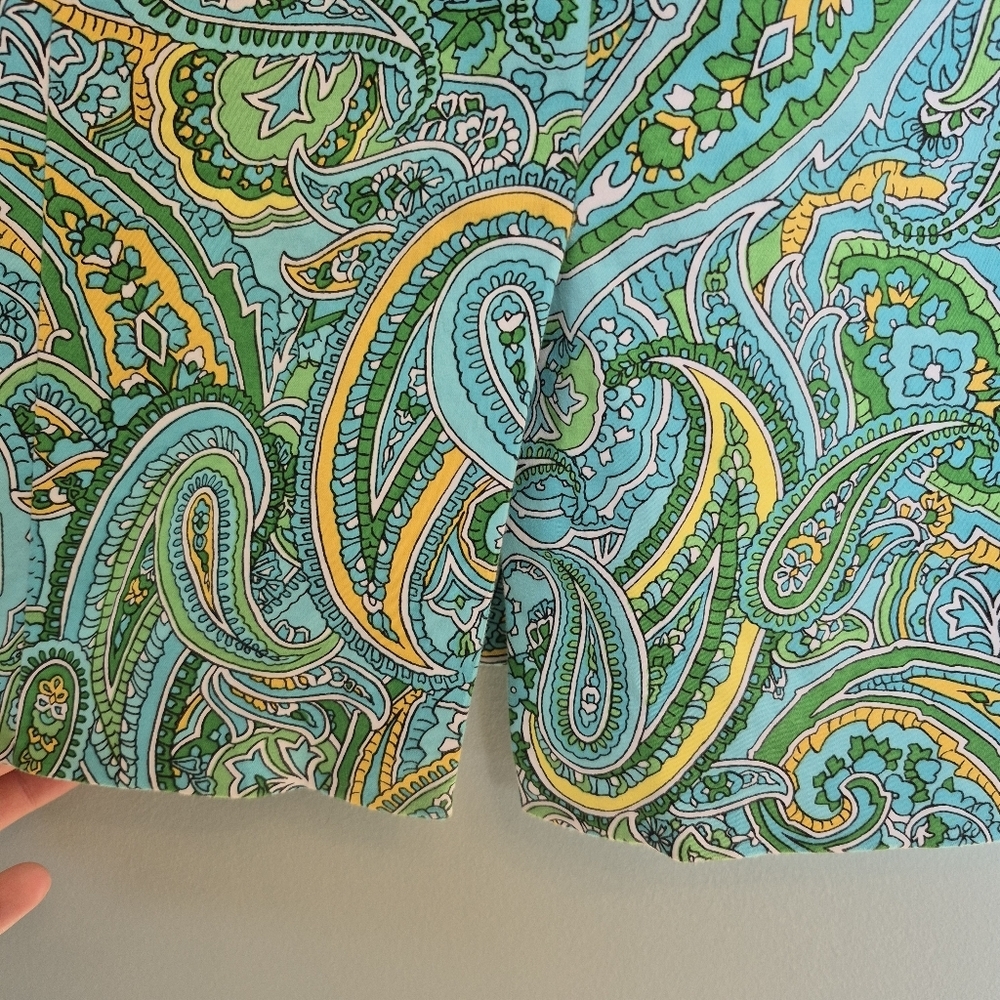 Jones New York Women's Turqoise Boho Spring Paisley Sleeveless Dress Size 10 - Picture 7 of 7
